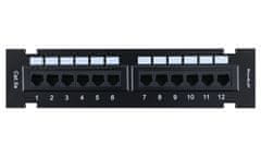 XtendLan Patch panel na zeď, 12 portů, Cat5e