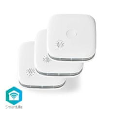 Nedis SmartLife chytrý detektor kouře Wi-Fi, životnost snímače 10 let, EN 14604, 3ks (WIFIDS20WT3)