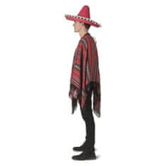 funny fashion Pánský kostým Mexické pončo červené