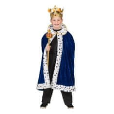 funny fashion Dětský kostým Královský plášť modrý 140