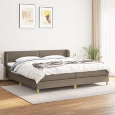 Vidaxl Box spring postel s matrací taupe 200x200 cm textil