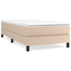 Vidaxl Box spring postel s matrací cappuccino 80 x 200 cm umělá kůže