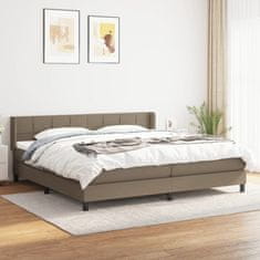 Vidaxl Box spring postel s matrací taupe 200x200 cm textil