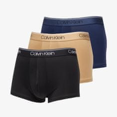 Calvin Klein Microfibertretch-Low Rise Boxer 3-Pack Black/ Tigers Eye/ Bluehadow XL Různobarevný