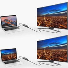 Choetech Adaptér Choetech rozbočovací adaptér USB-C Thunderbolt 3 (40Gb/s) - 2x DisplayPort 4K 60Hz černý (HUB-D03)