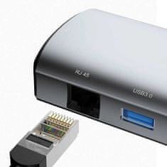 DUDAO Dudao 11v1 multifunkční HUB USB-C - USB-C 60 W HDMI 3,5 mm mini jack Čtečka SD karet VGA RJ45 3xUSB 3.2