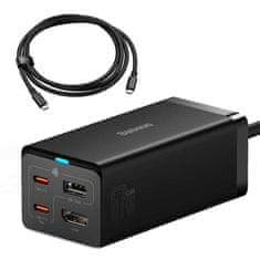 BASEUS Baseus síťový HDMI HUB 2 x USB-C / HDMI 4K 30Hz 1,5m černý + USB-C - USB-C 100W 40Gb/s kabel 1m