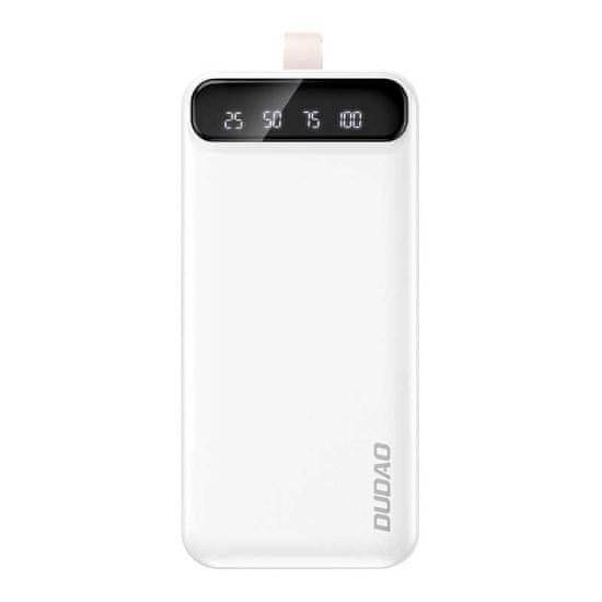 DUDAO Dudao Powerbank 30000 mAh 2x USB / USB-C s LED světlem bílá K8s+ bílá