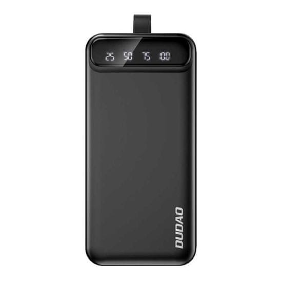 DUDAO Dudao Powerbank 30000 mAh 2x USB / USB-C s LED světlem 10W černá K8s+ černá