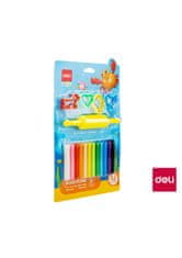 Deli stationery Plastelína měkká 12 barev DELI EH716