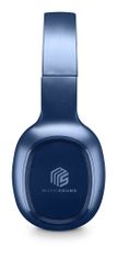 VšeNaMobily.cz Bluetooth sluchátka MUSIC SOUND s hlavovým mostem a mikrofonem, modrá