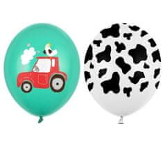 PartyDeco Farma party – balónky latexové traktor, mix 30 cm 50 ks