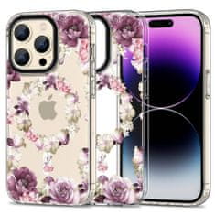 Tech-protect Kryt Samsung iPhone 14 Pro Tech-Protect MagMood MagSafe Rose Floral transparentní