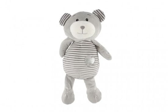 Teddies Medvěd/Medvídek sedící pruhovaný plyš 25cm