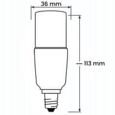 LUMILED 6x LED žárovka E14 STICK T37 10W = 75W 1055lm 4000K Neutrální bílá 200°