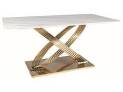 Intesi Stůl Hermiona 160x90cm mramor/zlato