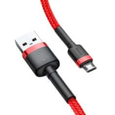 BASEUS Baseus Cafule kabel odolný nylonový USB / micro USB QC3.0 2.4A 1M červený (CAMKLF-B09)