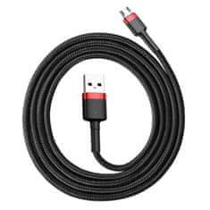 BASEUS Kabel Baseus Cafule robustní nylonový USB / micro USB QC3.0 2.4A 1M černo-červený (CAMKLF-B91)