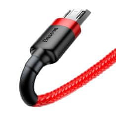 BASEUS Baseus Cafule kabel odolný nylonový USB / micro USB QC3.0 2.4A 1M červený (CAMKLF-B09)