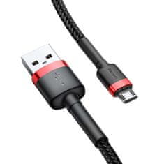 BASEUS Kabel Baseus Cafule robustní nylonový USB / micro USB QC3.0 2.4A 1M černo-červený (CAMKLF-B91)