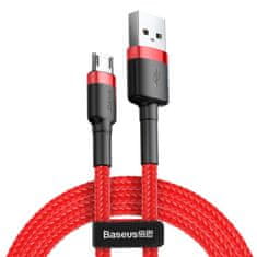 BASEUS Baseus Cafule kabel odolný nylonový USB / micro USB QC3.0 2.4A 1M červený (CAMKLF-B09)