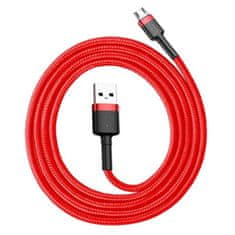 BASEUS Baseus Cafule kabel odolný nylonový USB / micro USB QC3.0 2.4A 1M červený (CAMKLF-B09)