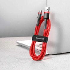 BASEUS Baseus Cafule kabel odolný nylonový USB / micro USB QC3.0 2.4A 1M červený (CAMKLF-B09)