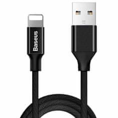 BASEUS Baseus Yiven látkový opletený kabel USB / Lightning 1,8 m černý (CALYW-A01)