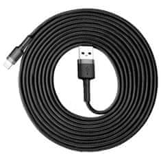 BASEUS Baseus Cafule Cable robustní nylonový kabel USB / Lightning QC3.0 2A 3M černošedý (CALKLF-RG1)