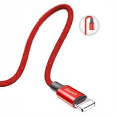 BASEUS Baseus Yiven látkový opletený kabel USB / Lightning 1,8 m červený (CALYW-A09)