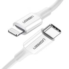 Ugreen Ugreen kabel MFi USB Type C - Lightning 20W 3A kabel 1 m bílý (US171)