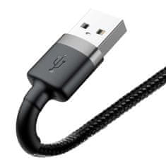 BASEUS Baseus Cafule Cable robustní nylonový kabel USB / Lightning QC3.0 2A 3M černošedý (CALKLF-RG1)