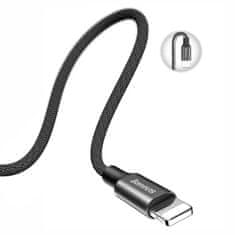 BASEUS Baseus Yiven látkový opletený kabel USB / Lightning 1,8 m černý (CALYW-A01)