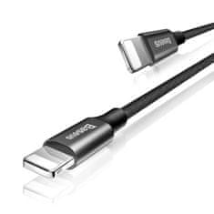 BASEUS Baseus Yiven látkový opletený kabel USB / Lightning 1,8 m černý (CALYW-A01)