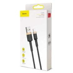 BASEUS Baseus Cafule Cable robustní nylonový kabel USB / Lightning QC3.0 2A 3M černo-zlatý (CALKLF-RV1)