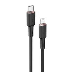 Kabel Acefast MFI USB Type C - Lightning 1,2 m, 30W, 3A černý (C2-01 black)