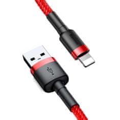 BASEUS Baseus Cafule Cable heavy duty nylonový kabel USB / Lightning QC3.0 2A 3M červený (CALKLF-R09)