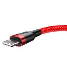 BASEUS Baseus Cafule Cable heavy duty nylonový kabel USB / Lightning QC3.0 2A 3M červený (CALKLF-R09)