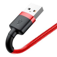 BASEUS Baseus Cafule Cable heavy duty nylonový kabel USB / Lightning QC3.0 2A 3M červený (CALKLF-R09)