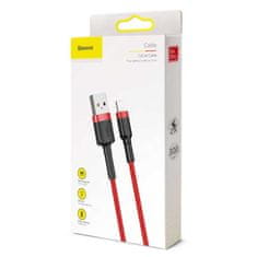 BASEUS Baseus Cafule Cable heavy duty nylonový kabel USB / Lightning QC3.0 2A 3M červený (CALKLF-R09)