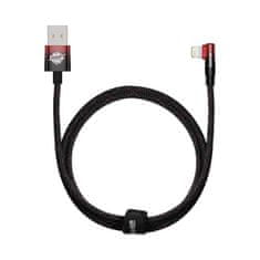 BASEUS Baseus MVP 2 Úhlový kabel s konektorem USB / Lightning na straně 1m 2,4A červený (CAVP000020)