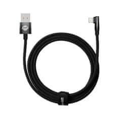 BASEUS Baseus MVP 2 Úhlový kabel s konektorem USB/Lightning na straně 2m 2,4A černý (CAVP000101)