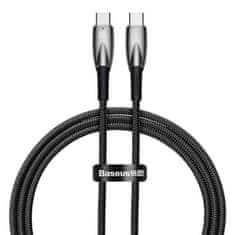 Baseus Glimmer Series USB-C rychlonabíjecí kabel 480Mb/s PD 100W 1m černý