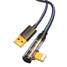 Joyroom Joyroom úhlový kabel Lightning - USB pro rychlé nabíjení a přenos dat 2,4 A 1,2 m černý (S-UL012A6)