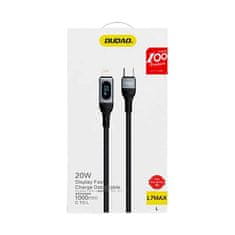 DUDAO Dudao USB Type C - Lightning rychlonabíjecí kabel PD 20W 1m černý (L7MaxL)