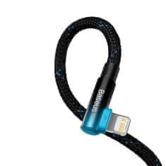 BASEUS Baseus MVP 2 Úhlový kabel Power Delivery s bočním USB typu C / Lightning 1m 20W modrý (CAVP000221)