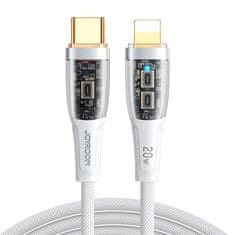 Joyroom Rychlonabíjecí kabel Joyroom s chytrým přepínačem USB-C - Lightning 20W 1,2 m bílý (S-CL020A3)