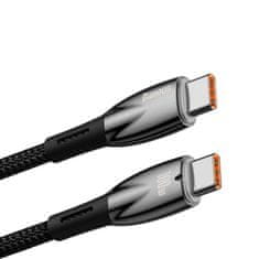 BASEUS Baseus Glimmer Series USB-C rychlonabíjecí kabel 480Mb/s PD 100W 1m černý