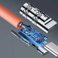 DUDAO Úhlový kabel USB-C - Lightning 30W 1m 180° rotace Dudao - oranžový