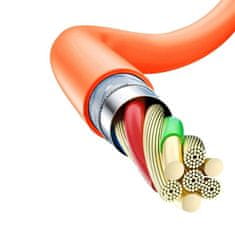 DUDAO Úhlový kabel USB-C - Lightning 30W 1m 180° rotace Dudao - oranžový